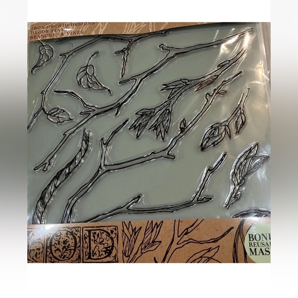 Iron Orchid Designs Other - Iron Orchid Designs Branches & Vines 12" Silicone Decor Stamp Set New with Tags